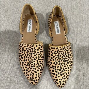 Steve Madden leopard print cowhair flats